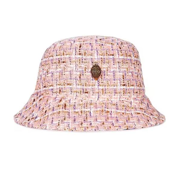 Kurt Geiger Accessories - KURT GEIGER LONDON Pink Tweed Bucket Hat NWT